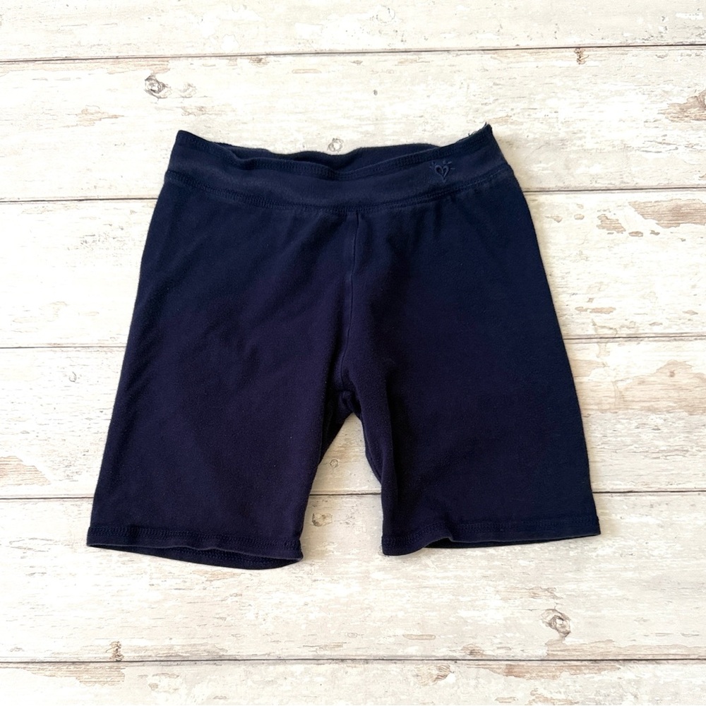 Justice Size 8 Girls Navy Blue Biker Shorts Spandex Stretch Pants Leggings Kids